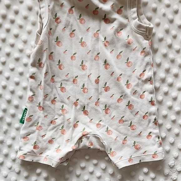 Unisex Orange Print Sleeveless One Piece - Picture 3 of 4